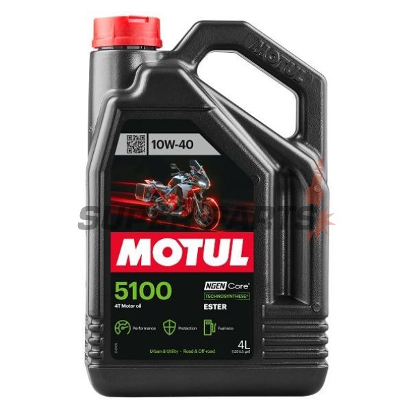 Λάδι κινητήρα -MOTUL- 5100, 10W40, ημισυνθετικό + εστέρας, 4L