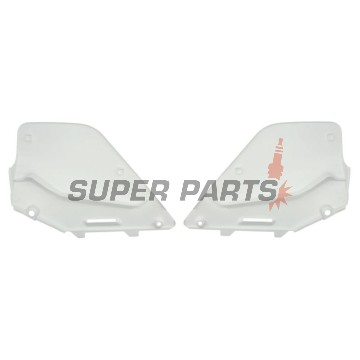 Πίσω πλαϊνά πλαστικά -POLISPORT- λευκά, SUZUKI RM 125/250 1996-2000