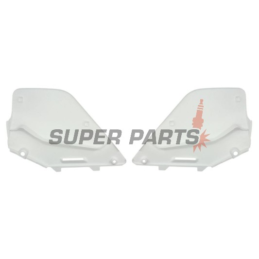 Πίσω πλαϊνά πλαστικά -POLISPORT- λευκά, SUZUKI RM 125/250 1996-2000