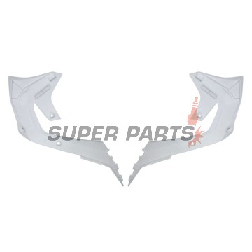 Μπροστινά πλαϊνά πλαστικά -POLISPORT- λευκά, KAWASAKI KX 250/450 2019-2023