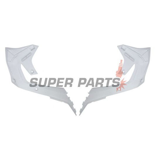 Μπροστινά πλαϊνά πλαστικά -POLISPORT- λευκά, KAWASAKI KX 250/450 2019-2023