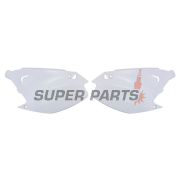Πίσω πλαϊνά πλαστικά -POLISPORT- λευκά, KAWASAKI KX 125/250 2003-2008