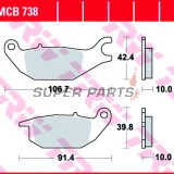 Τακάκια φρένων -TRW- MCB738, Honda CBR125R, XL125V Varadero, XLR125 (1993-2013)