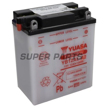 Μπαταρία -YUASA- YB12AL-A2+ELEKTROLI, 12.6Ah 12V