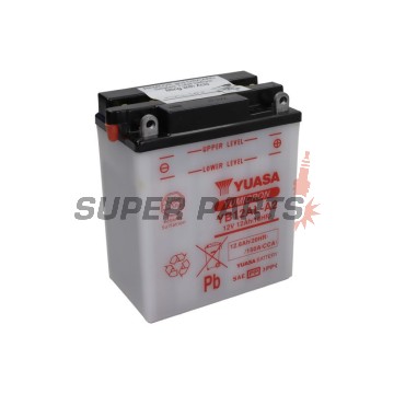 Μπαταρία -YUASA- YB12AL-A2+ELEKTROLI, 12.6Ah 12V