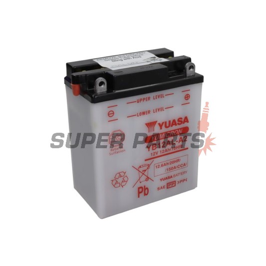 Μπαταρία -YUASA- YB12AL-A2+ELEKTROLI, 12.6Ah 12V