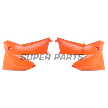 Μπροστινά πλαϊνά πλαστικά -POLISPORT- πορτοκαλί, KTM EXC, EXC-F, MXC, SX, SX-F, XC, XC-F 125-525 2005-2007