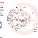 Δίσκος φρένου -BREMBO- 68B40752, Gas Gas EC/MC/FSE/FSR, Husaberg FC/FE/FS, KTM Adventure/Duke/EXC/LC4/SMC/SX 125-660 (1989-2011)