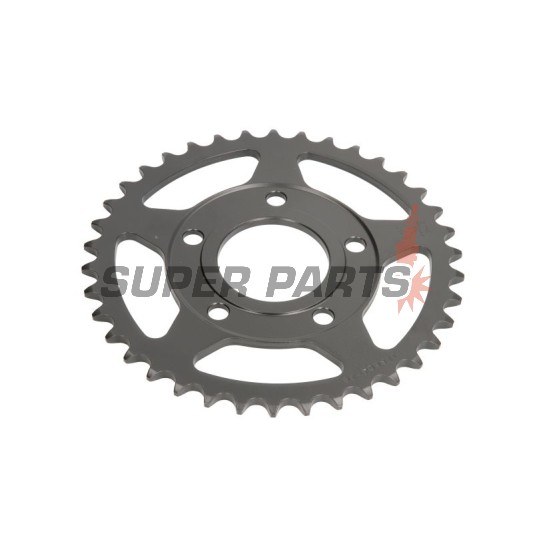 Πίσω γρανάζι -JT- JTR604,38, 38 δόντια, ατσάλινο, Gilera Crono 125 1991-1992, MX 125 1989-1991, MX 1 125 1988-1989, SP 125 1988-1992, Honda CRM 125 1990-1999, NSR 125 1989-2002