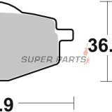 Τακάκια φρένων -BREMBO- 07YA1407, Adly Fox, Beta Euro/Jonathan, Gilera RC, MBK Flame/Thunder/Skyliner, Sachs Roadster, Yamaha DT/RD/TT/XT/XTZ/YZ 1983-2007
