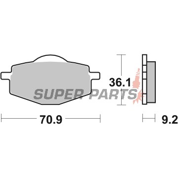 Τακάκια φρένων -BREMBO- 07YA1407, Adly Fox, Beta Euro/Jonathan, Gilera RC, MBK Flame/Thunder/Skyliner, Sachs Roadster, Yamaha DT/RD/TT/XT/XTZ/YZ 1983-2007