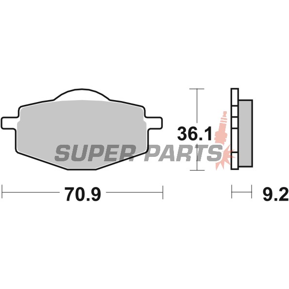Τακάκια φρένων -BREMBO- 07YA1407, Adly Fox, Beta Euro/Jonathan, Gilera RC, MBK Flame/Thunder/Skyliner, Sachs Roadster, Yamaha DT/RD/TT/XT/XTZ/YZ 1983-2007