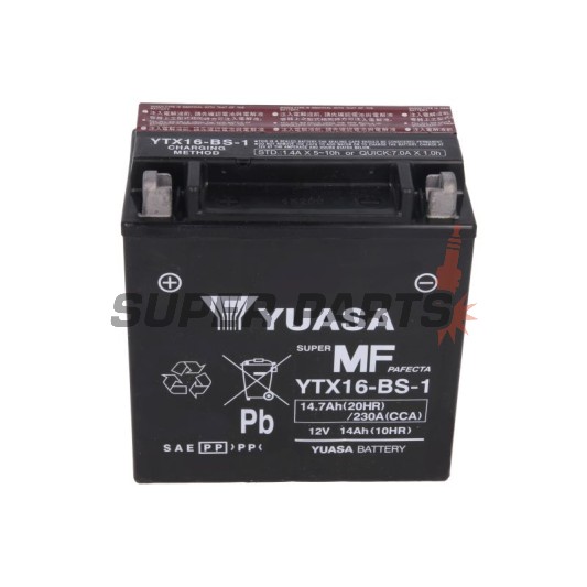 Μπαταρία -YUASA- YTX16-BS-1, 15Ah 12V