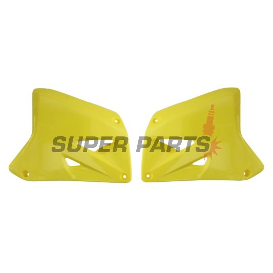 Μπροστινά πλαϊνά πλαστικά -POLISPORT- κίτρινα, SUZUKI RM 125/250 2001-2008