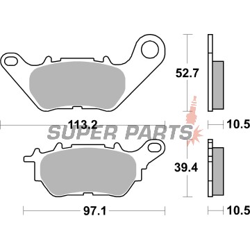 Τακάκια φρένων -BREMBO- 07YA53CC, Yamaha MT-03 320/321/321 ABS (2015-2022)