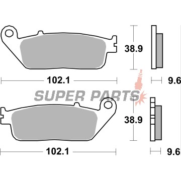 Τακάκια φρένων -BREMBO- 07HO41SA, Aprilia MX 125, Pegaso 650, RSV 1000 | Cagiva Elefant 750, Navigator 1000 | Ducati Monster 696, Multistrada 620 | Honda CBR 600, CB 1000, CBF 500 | Yamaha MT-07 700, YZF 600, XJR 1300 | KTM EXC 250, SX 125 | Suzuki GSF 12