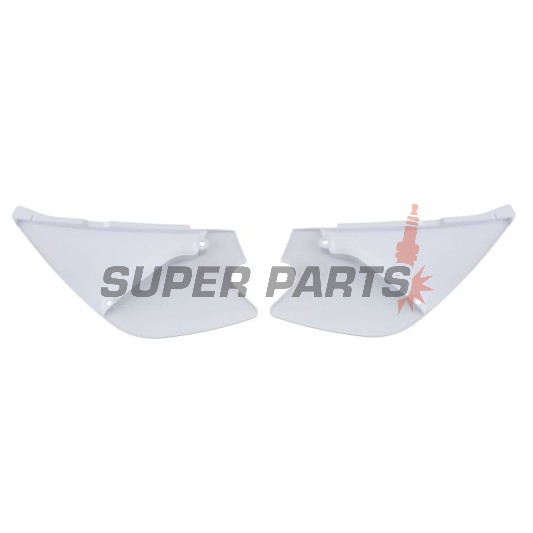 Πίσω πλαϊνά πλαστικά -POLISPORT- λευκά, KAWASAKI KX 85 2001-2013