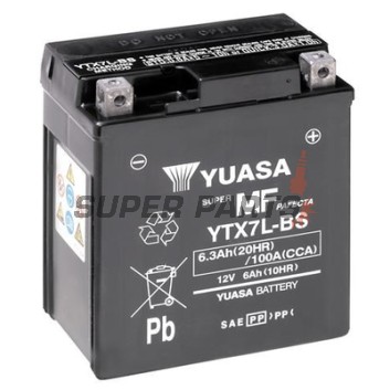 Μπαταρία -YUASA- YTX7L-BS, 6Ah 12V