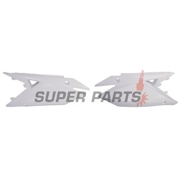 Πίσω πλαϊνά πλαστικά -POLISPORT- λευκά, SUZUKI RM-Z 250 2019-2023
