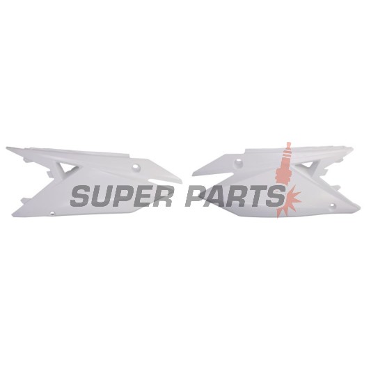Πίσω πλαϊνά πλαστικά -POLISPORT- λευκά, SUZUKI RM-Z 250 2019-2023