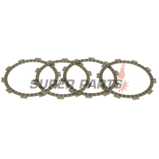Σετ δίσκων συμπλέκτη -TRW- MCC550-4, Aprilia AF1/Classic/ET/MX/Pegaso/RS/RX/SX/Tuono 50-125, Beta RR 50, Rieju Drac/MRT/MRX/RR/SMX/Spike 50, Sherco Enduro 50, Yamaha DT/TZR 50 (1984-2019)