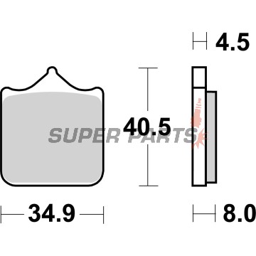 Τακάκια φρένων -BREMBO- 07BB33SA, Aprilia RSV Mille/Benelli TnT/BMW S1000RR/Ducati Monster S4R/KTM Super Duke 990