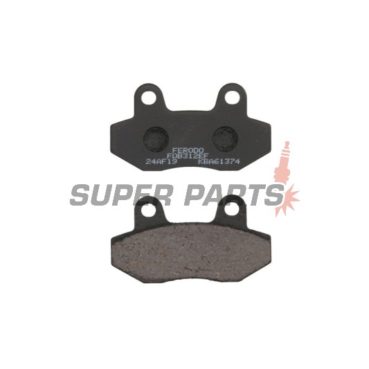 Τακάκια φρένων -FERODO- FDB312EF, Honda CH Spacy/MBX 50-125, Hyosung GT/GV Aquila/Karion/XRX 125-650, Kymco Pulsar 125, Peugeot Django/Speedfight IV 50-125 1985-2015