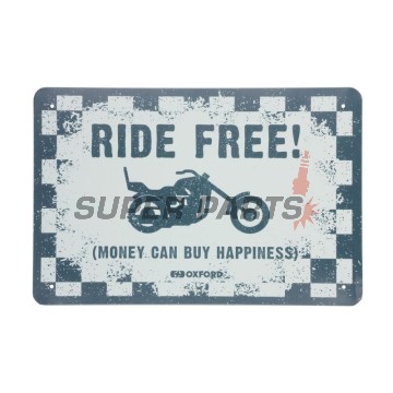 Πινακίδα γκαράζ -OXFORD- Ride Free, 200x300mm