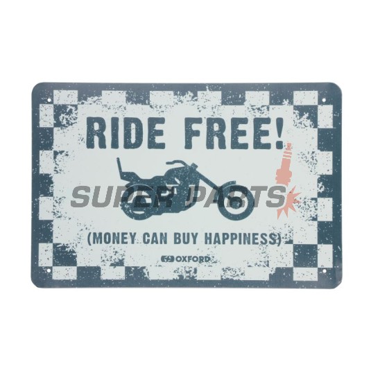 Πινακίδα γκαράζ -OXFORD- Ride Free, 200x300mm