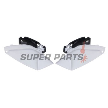 Πίσω πλαϊνά πλαστικά -POLISPORT- μαύρο/λευκό, YAMAHA YZ 250 2010-2013