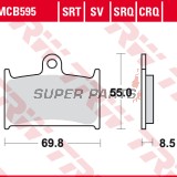 Τακάκια φρένων -TRW- MCB595, Suzuki GSX-R 400/750/1100 (1988-1995), Triumph Daytona, Rocket III, Speed Triple, Sprint, Thunderbird, Tiger, Trophy (1991-2016), Yamaha TZ250 (1990-2001)