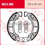 Σιαγόνες φρένων -TRW- MCS800, 110x25mm, Aprilia SR/Rally/Sonic, Honda SH/SFX/DAX, Kymco Agility/Dink/Top Boy, Malaguti F10/F12, Peugeot Ludix/Speedfight/Trekker/Vivacity, Piaggio NRG/Zip (1966-2015)