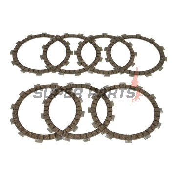 Σετ δίσκων συμπλέκτη -TRW- MCC205-7, Kawasaki EN450/500 Vulcan, ER500, ER-6F/N, GPX600R, GPZ400/500/550/600, GT550, KLE500/650 Versys, KLR600/650, KLX600/650, Z400/550, ZL600 Eliminator, ZR550 Zephyr, ZXR750, ZZR600