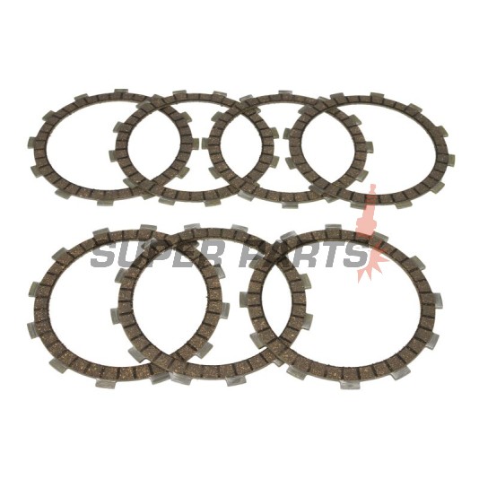 Σετ δίσκων συμπλέκτη -TRW- MCC205-7, Kawasaki EN450/500 Vulcan, ER500, ER-6F/N, GPX600R, GPZ400/500/550/600, GT550, KLE500/650 Versys, KLR600/650, KLX600/650, Z400/550, ZL600 Eliminator, ZR550 Zephyr, ZXR750, ZZR600
