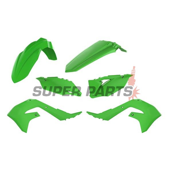 Σετ πλαστικών -POLISPORT- πράσινα, KAWASAKI KX 250/450 2019-2022