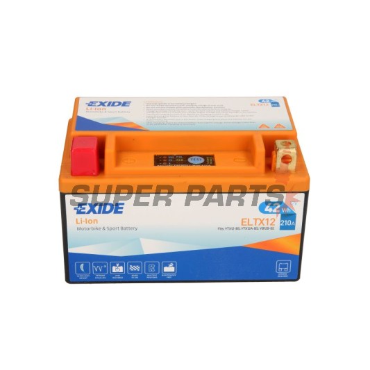 Μπαταρία -EXIDE- ELTX12, 42Wh (4Ah), 12V, Lithium-ion