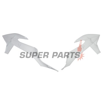 Μπροστινά πλαϊνά πλαστικά -POLISPORT- λευκά, KTM EXC, EXC-F, SX, SX-F, XC, XC-F 125-450 2019-2023