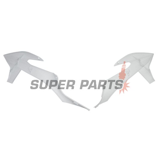 Μπροστινά πλαϊνά πλαστικά -POLISPORT- λευκά, KTM EXC, EXC-F, SX, SX-F, XC, XC-F 125-450 2019-2023