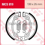 Σιαγόνες φρένων -TRW- MCS819, 130x25mm, Bombardier DS 50/902T/904T (2002), Honda CG 125 (1998-1999), CH 125/250 Spacy & Elite (1985-1999), CN 250 Helix/Elite (1985-2000), CR 125R/250R (1979-1982), NX 125 (1988-2000), TRX 70 (1986-1987), XL 250R (1