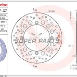 Δίσκος φρένου -BREMBO- 68B407C7, Honda XRV (Africa Twin) 650-750 (1990-2002)