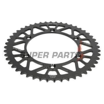 Πίσω γρανάζι -JT- JTA460,48BLK, 48 δόντια, μαύρο, αλουμινίου, Kawasaki KDX 200 1984-1985, 1987-1988, 1995, 1997-1998, 2000, 2002-2004, 2006, KX 250 2004-2017, KX 450 2006-2020, KX 500 1989, 1993, 1996, 2000-2004
