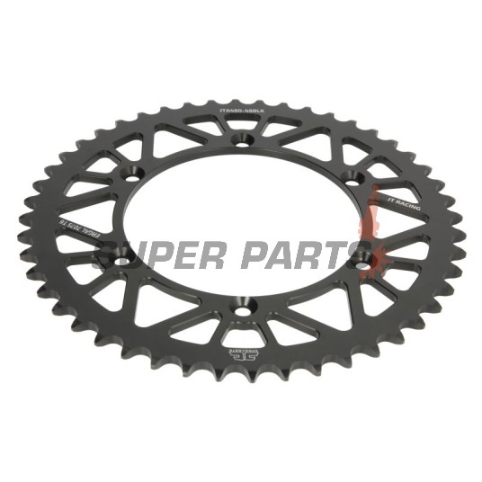 Πίσω γρανάζι -JT- JTA460,48BLK, 48 δόντια, μαύρο, αλουμινίου, Kawasaki KDX 200 1984-1985, 1987-1988, 1995, 1997-1998, 2000, 2002-2004, 2006, KX 250 2004-2017, KX 450 2006-2020, KX 500 1989, 1993, 1996, 2000-2004