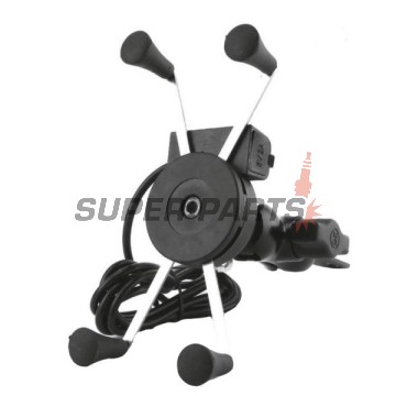 Βάση τηλεφώνου -4 RIDE- με USB φορτιστής, αντικραδασμικό - universal