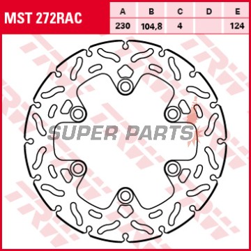 Δίσκος φρένου -TRW- MST272RAC, 230mm, KTM Duke 125/200/390 + RC 125/200/390/390 R (2012-2020)