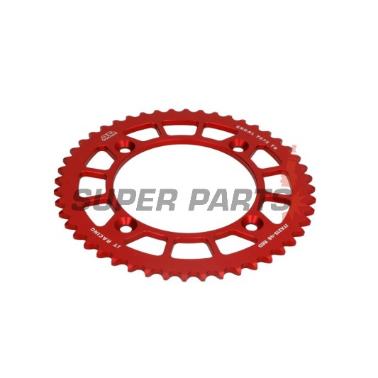 Πίσω γρανάζι -JT- JTA215,48RED, 48 δόντια, κόκκινο, αλουμινίου, Betamotor RR 450 2013-2014, RR Enduro 450/498 2013, Honda CR 80 1985-2007, CR 85 2003-2007, CRF 150 2007-2021