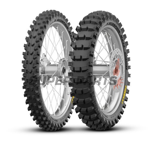 Πίσω ελαστικό off-road -PIRELLI MOTOR- 110/90-19, SCORPION MX32, μεσαίο μαλακό