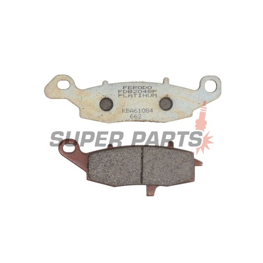 Τακάκια φρένων -FERODO- FDB2048P, Kawasaki ER-6/Versys/KLR/VN/Z/Zephyr/ZR-7 650-1600 1996-2007, Suzuki V-Strom/Bandit/GSX 750F/SV 650/Intruder 600-1500 1998-2015