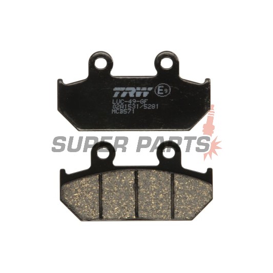 Τακάκια φρένων -TRW- MCB571, Honda CBR1000F (1987-1988), NX650 Dominator (1993-1994), RS125R (1988), VFR700F/Interceptor (1986-1987), VTZ250 (1988), XL400V Transalp (1992)