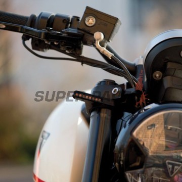 Σετ μπροστινών LED φλας -OXFORD- DarkTurner, διαδοχικά, για τοποθέτηση σε πιρούνια