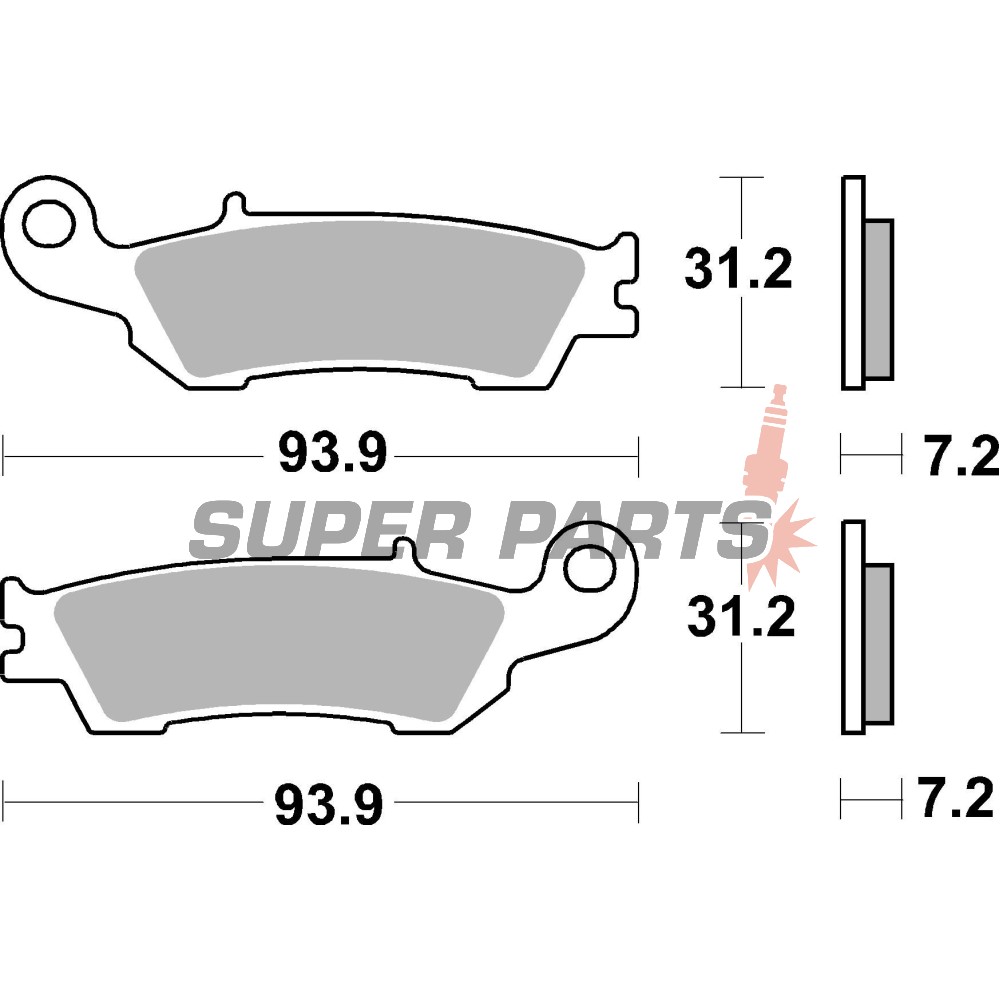 Τακάκια φρένων -BREMBO- 07YA47SD, Yamaha YZ 250F (2007)